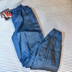Vintage Holloway Caprolan Nylon Track Pants Mens XXL Navy Blue Made in USA NWT